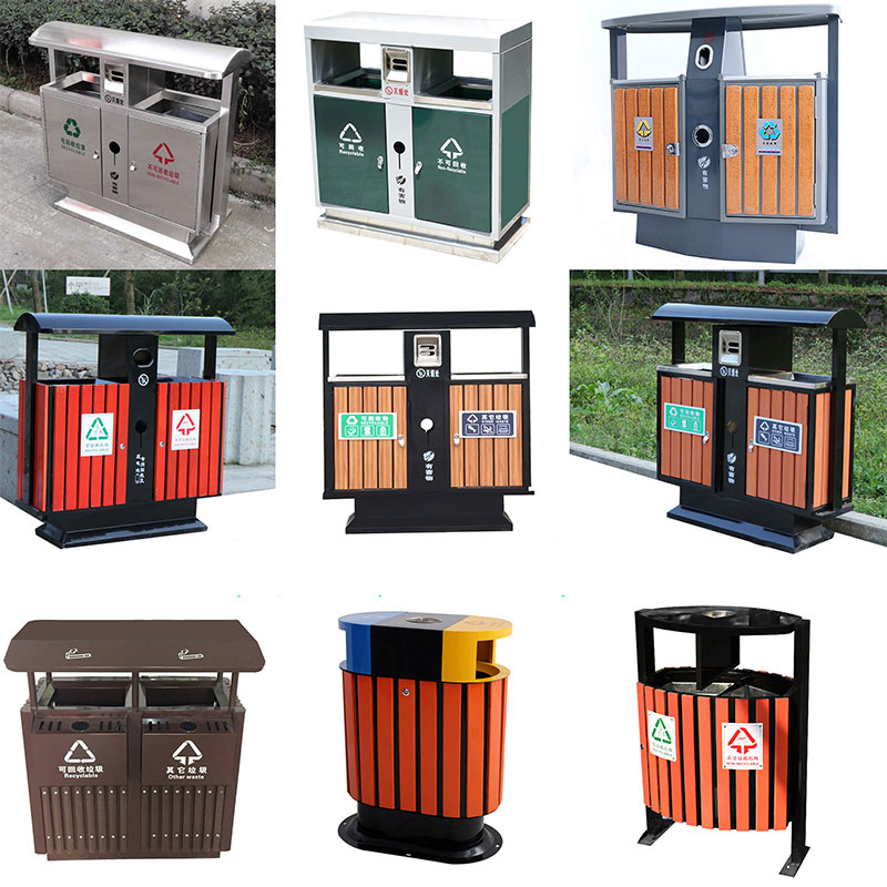 戶外垃圾桶不銹鋼商用金屬市政環衛公園景區分類果皮箱垃圾箱